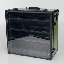 Load image into Gallery viewer, Olive Green TableWar Modular Full-Size Display Tower Case Mark3 for hobby miniature wargaming storage and transport