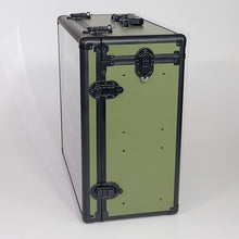 Load image into Gallery viewer, Olive Green TableWar Modular Full-Size Display Tower Case Mark3 for hobby miniature wargaming storage and transport