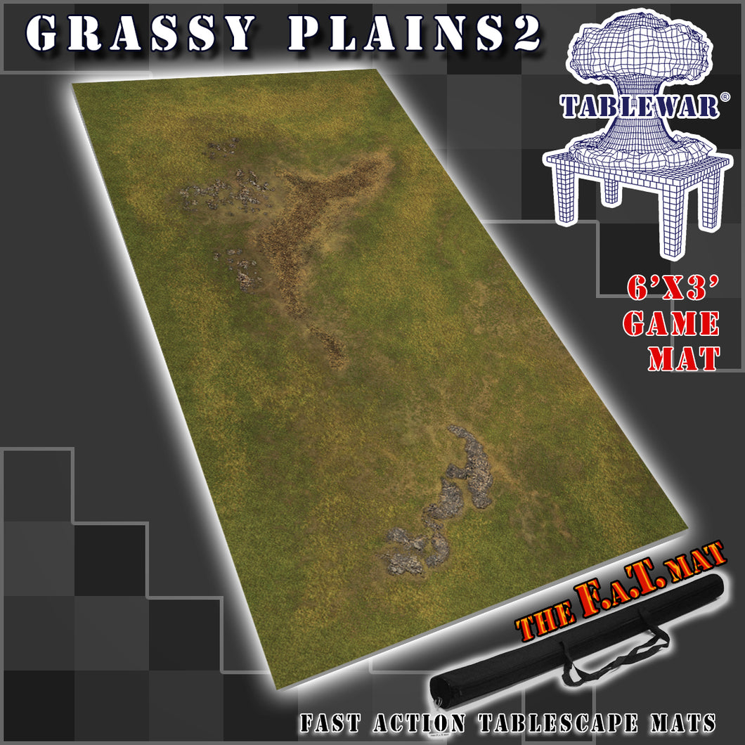 Grassy Plains Gaming Mat - Best Neoprene Battle Mat for Tabltop war gaming
