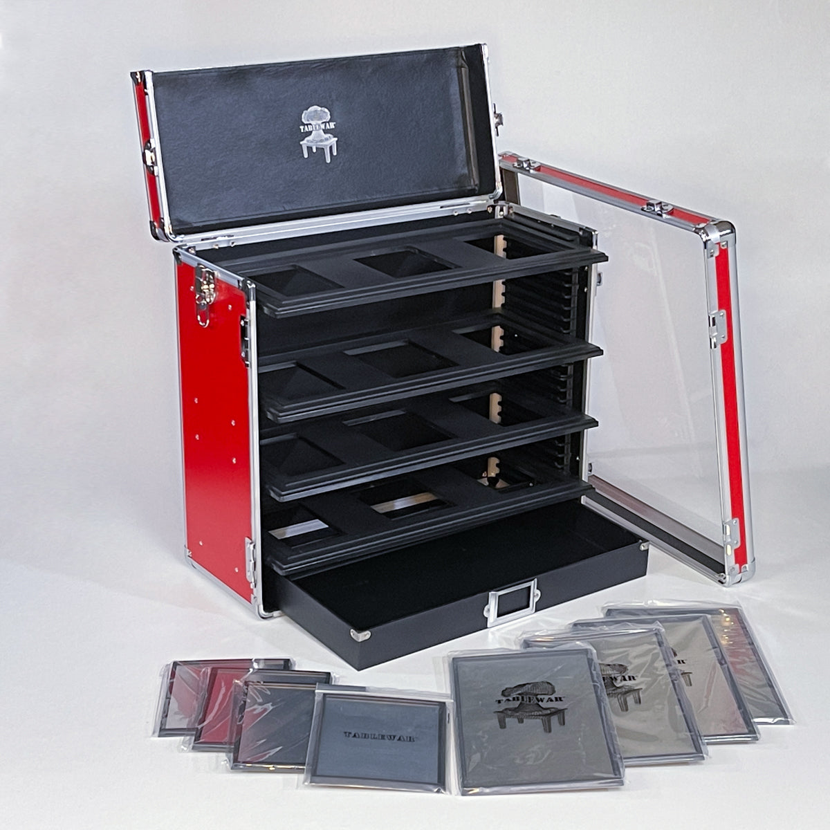 Bundle Trays + Tower: Full-size Case in RED - MARK III