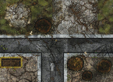 Load image into Gallery viewer, 30x22&quot; Dbl Sided &#39;Urban Combat&#39; + &#39;Badlands&#39; F.A.T. Mat Gaming Mat

