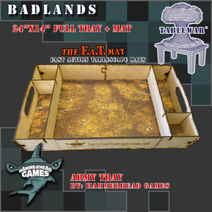 Full Army Tray + 24x14" Badlands F.A.T. Mat
