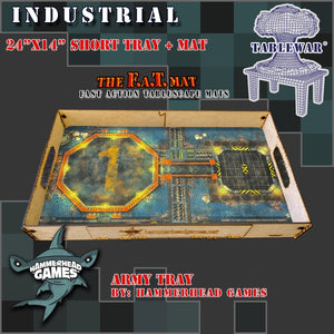 Short Army Tray + 24x14" Industrial F.A.T. Mat