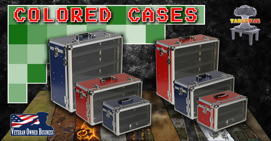 TABLEWAR Tower Cases in RED and BLUE