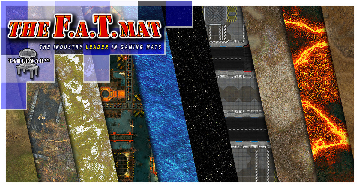 The TABLEWAR F.A.T. Mat is the ultimate tabletop wargaming surface