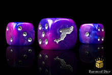 Load image into Gallery viewer, Children Of Profligacy, Silver Inlay Dice
