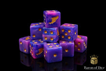 Load image into Gallery viewer, Children Of Profligacy, Gold Inlay Dice
