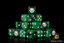 Load image into Gallery viewer, Green Cog, 16mm Dice
