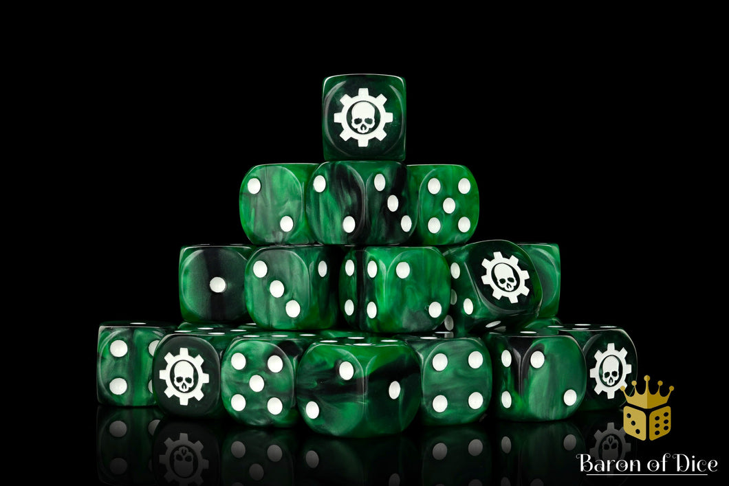 Green Cog, 16mm Dice