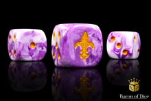 Load image into Gallery viewer, Fleur De Lis 16mm Dice - Purple
