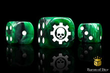 Load image into Gallery viewer, Green Cog, 16mm Dice
