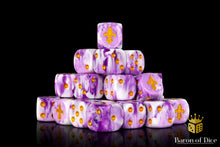 Load image into Gallery viewer, Fleur De Lis 16mm Dice - Purple
