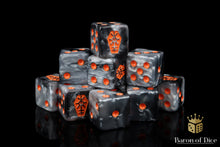 Load image into Gallery viewer, Day of the Dead, Orange Coffin Dice
