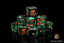 Load image into Gallery viewer, Flaming Drake 16mm Dice
