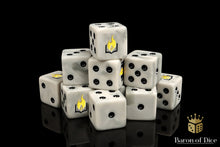 Load image into Gallery viewer, Flaming Book, 16mm Dice
