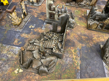 Load image into Gallery viewer, 60x44 inch gaming mat with a Ruined city Urban theme, marketed for tabletop gaming, a black canvas zipper bag included. A TableWar neoprene Tournament Tabletop warhammer Game Battle mat 
