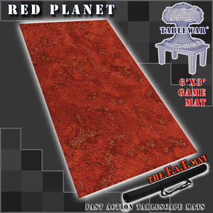 6’x3’ gaming mat with a Red Planet Mars theme, marketed for tabletop gaming, accompanied by a black canvas zipper bag TableWar neoprene Tournament Tabletop Game mat Star Wars: Legions