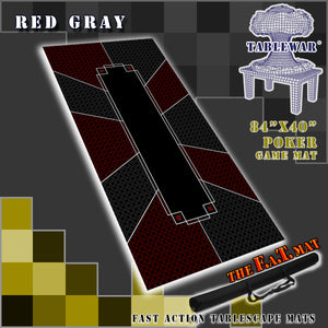 84x40" Poker Mat in Red