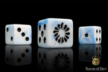 Load image into Gallery viewer, Fanged Maw, White Ice 16mm Dice
