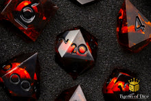 Load image into Gallery viewer, Evil Eye Sharp Edge RPG Dice Set - 7 Pieces
