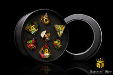 Load image into Gallery viewer, Royal Roses Sharp Edge RPG Dice Set - 7 Pieces
