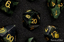 Load image into Gallery viewer, Natural Warp Stone RPG Dice Set - 7 Pieces
