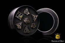 Load image into Gallery viewer, Grim Skull Metal RPG Dice Set - 7 Pieces
