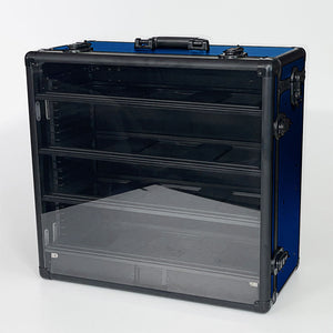 Deep Blue TableWar Modular Full-Size Display Tower Case for miniature wargaming storage and transport