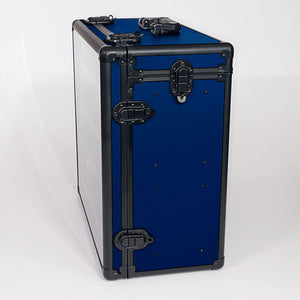Deep Blue TableWar Modular Full-Size Display Tower Case for miniature wargaming storage and transport