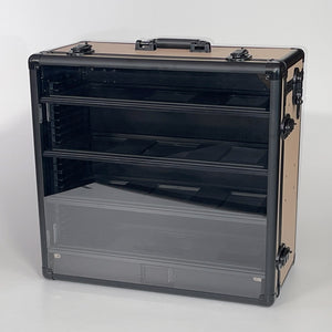 Khaki TableWar Modular Full-Size Display Tower Case Mark3 for hobby miniature wargaming storage and transport