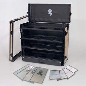 Khaki TableWar Modular Full-Size Display Tower Case Mark3 for hobby miniature wargaming storage and transport
