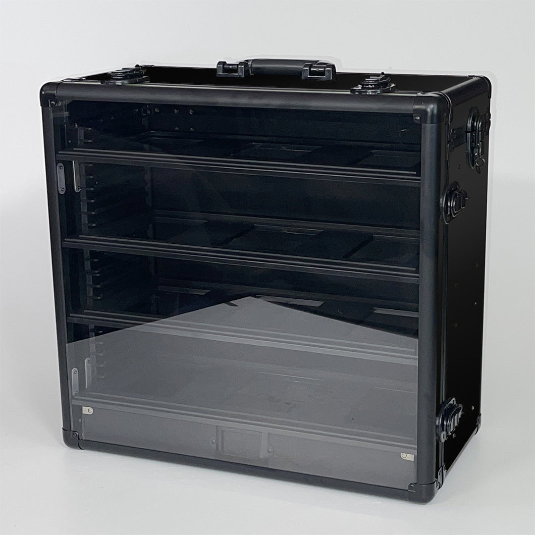 TableWar Black on Black Modular Full Size Display Tower Case for miniature wargaming storage and transport