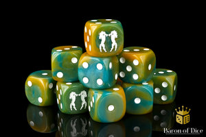 Fighting Horses 16mm Dice