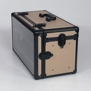 Khaki TableWar Modular Half-Size Display Tower Case Mark3 for hobby miniature wargaming storage and transport