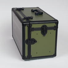 Load image into Gallery viewer, Olive Green TableWar Modular Half-Size Display Tower Case Mark3 for hobby miniature wargaming storage and transport
