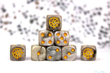 Load image into Gallery viewer, Chaos Silver Demon 16mm Dice
