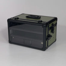 Load image into Gallery viewer, Olive Green on Black TableWar Modular Mini-Size Display Tower Case Mark3 for hobby miniature wargaming storage and transport

