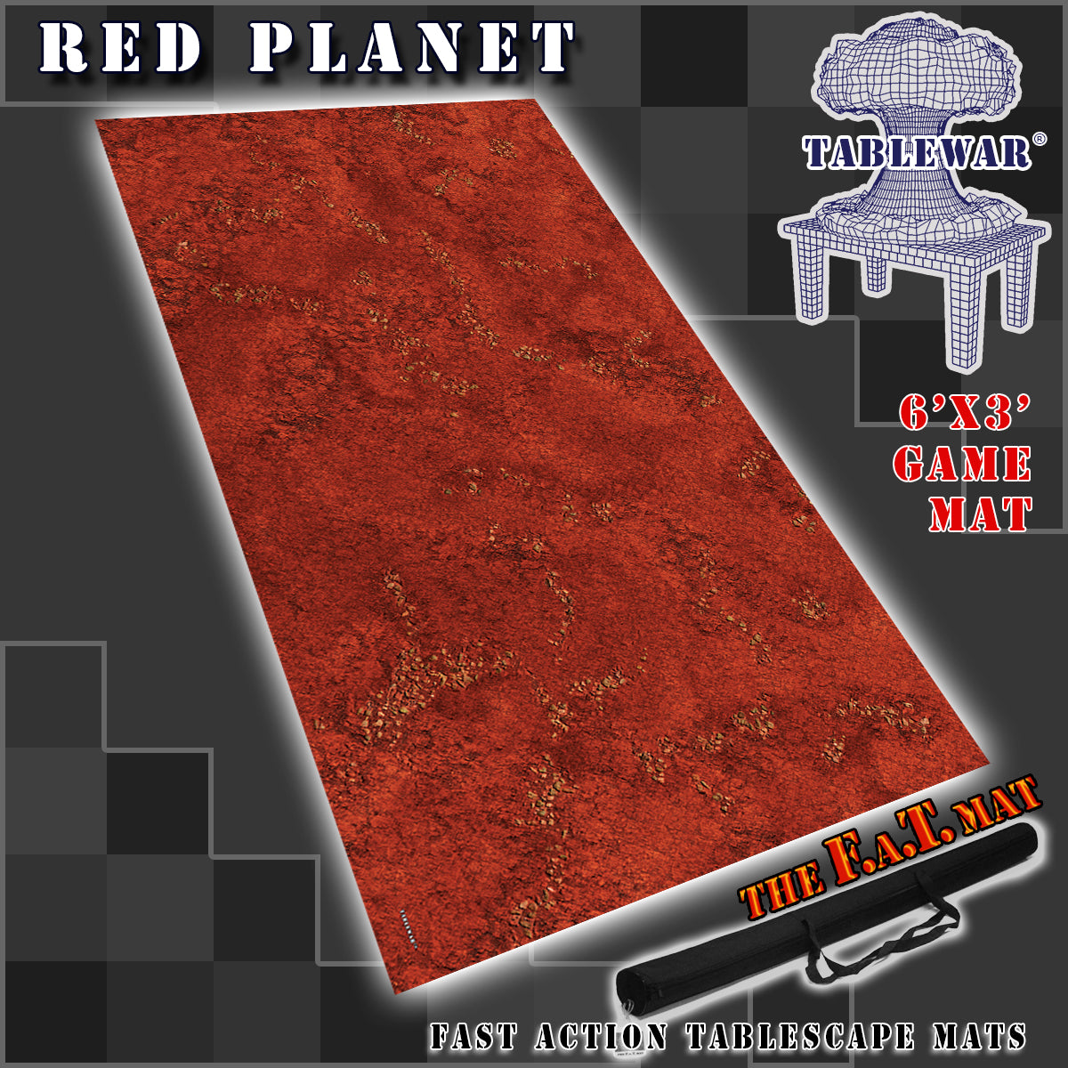 6x3' Red Planet F.A.T. Mat Gaming Mat - Best Neoprene Battle mat ...