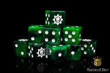 Load image into Gallery viewer, Green Cog, 16mm Dice
