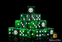 Load image into Gallery viewer, Green Cog, 16mm Dice
