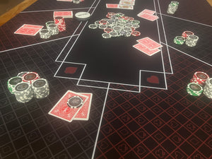 70x35" Poker Mat in Red