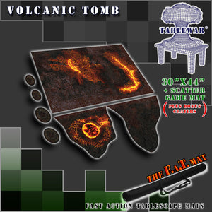 30x44" 'Volcanic Tomb' + Scatter Terrain F.A.T. Mat