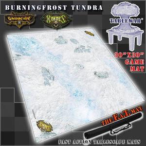 30x30" 'Burningfrost Tundra' Privateer Press branded F.A.T. Mat