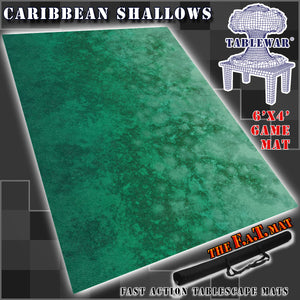 6x4 'Caribbean Shallows'  (lighter ocean)