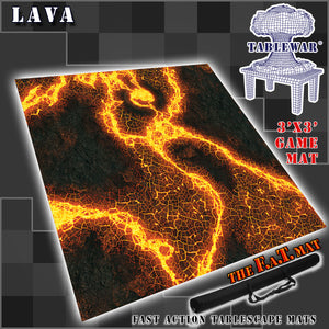 3x3 'Lava Planet' F.A.T. Mat Gaming Mat