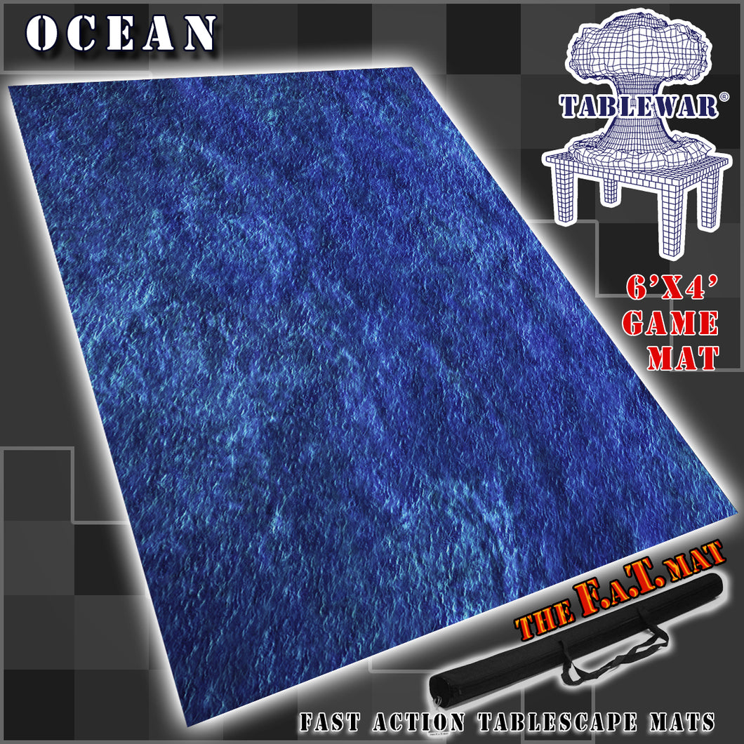 6x4 'Ocean' (Dark Blue Ocean) F.A.T. Mat Gaming Mat