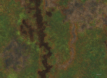 Load image into Gallery viewer, 30”x22”’ gaming mat with a Jungle Swamp theme, marketed for tabletop gaming, accompanied by a black canvas zipper bag TableWar neoprene KillTeam Tournament Tabletop Game mat
