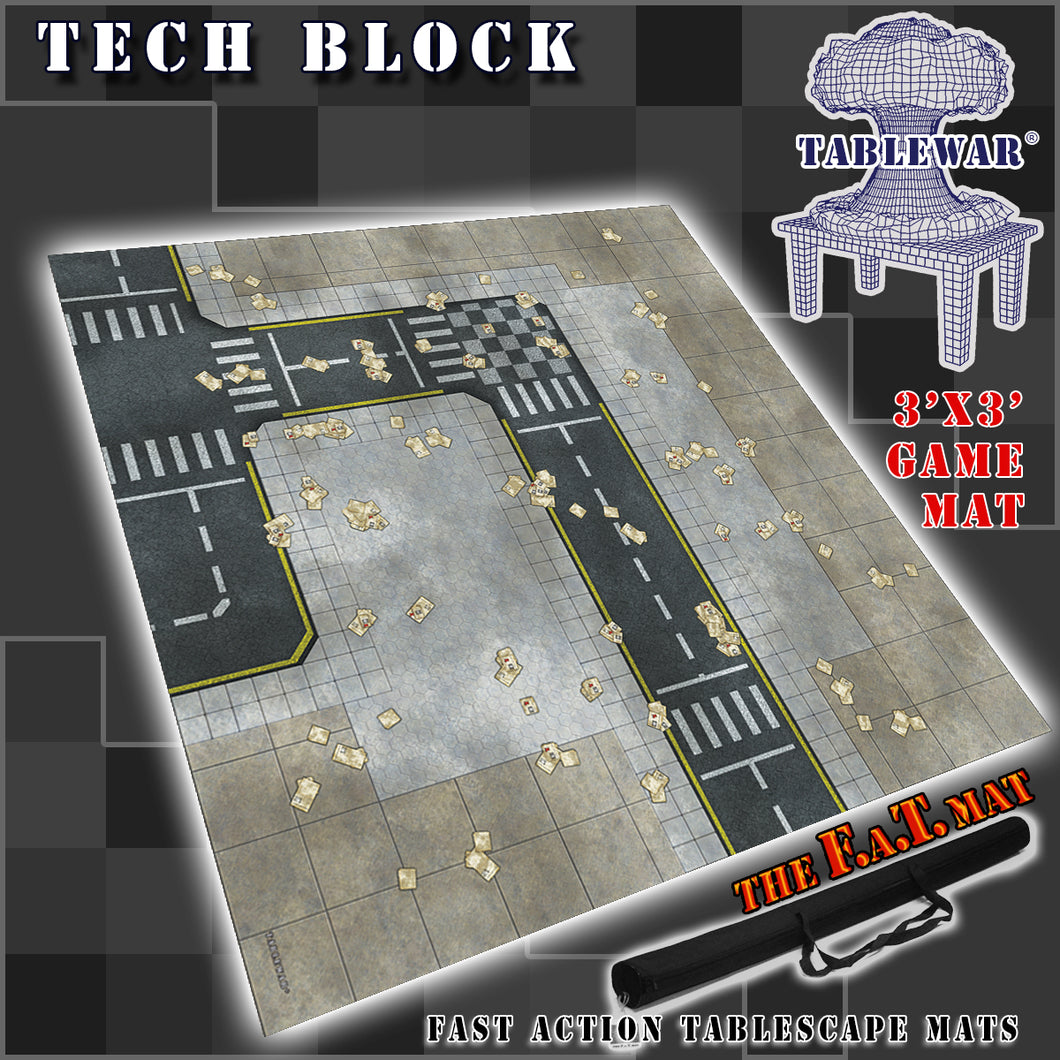 3x3 'Tech Block' F.A.T. Mat Gaming Mat