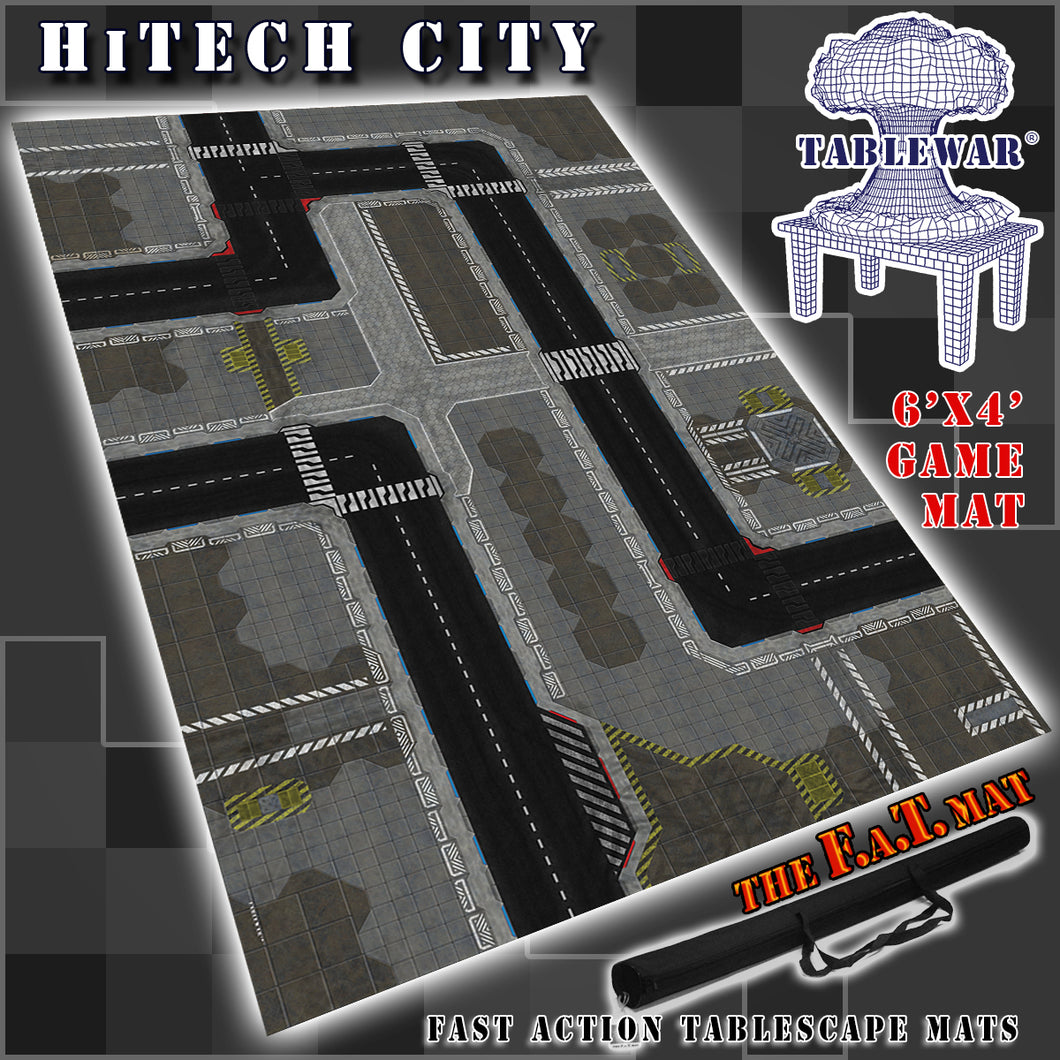 6x4 'HiTech City' F.A.T. Mat Gaming Mat