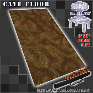6’x3’ gaming mat with a Cave rocky dirt theme, marketed for tabletop gaming, accompanied by a black canvas zipper bag TableWar neoprene Tournament Tabletop Game mat Star Wars: Legions